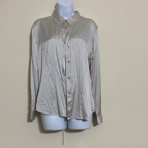 Satin long sleeve shirt